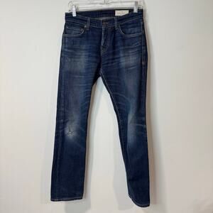 Imogene + Willie Women's Hazel Jeans Mid Rise Straight Leg Blue 24 USA